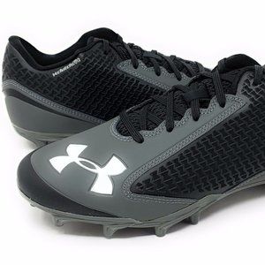 Men’s Under Armour Black & Grey Nitro Icon Low MC Cleats, 14